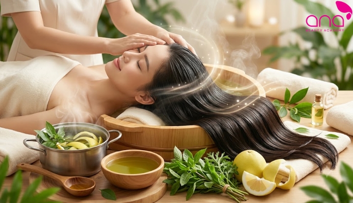 Gội đầu bằng lá đinh lăng và hương nhu giúp thư giãn da đầu