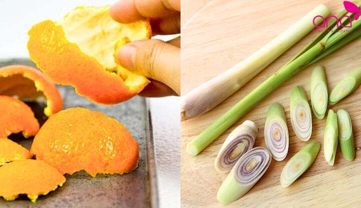Gội đầu bằng vỏ cam và sả tươi