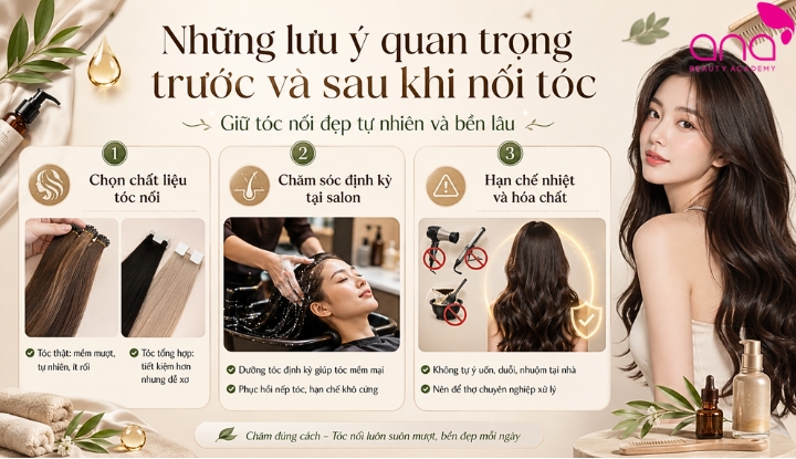 Những lưu ý quan trọng trước và sau khi nối tóc