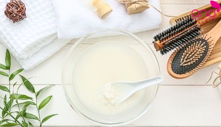 Gội đầu bằng nước vo gạo nguyên chất