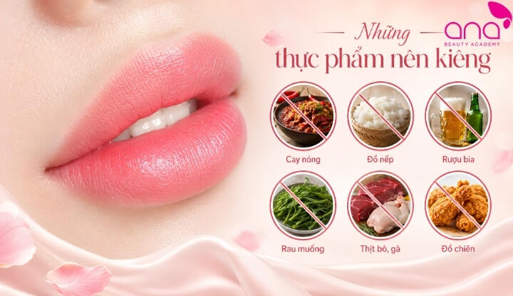 Những thực phẩm khác nên kiêng sau phun môi 