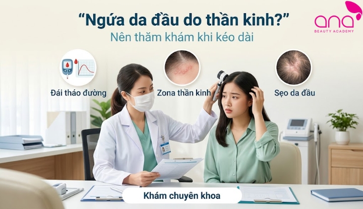 Ngứa da đầu liên quan đến vấn đề thần kinh