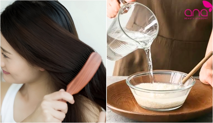 Gội đầu bằng nước vo gạo đun sôi