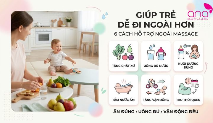 Điều chỉnh dinh dưỡng và tạo thói quen hỗ trợ cải thiện táo bón
