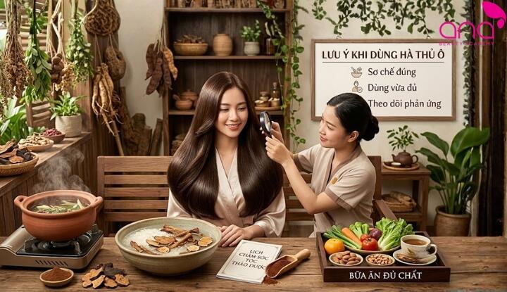 Lưu ý quan trọng khi sử dụng hà thủ ô gội đầu hoặc uống