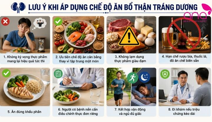 Lưu ý khi ăn bổ thận tráng dương