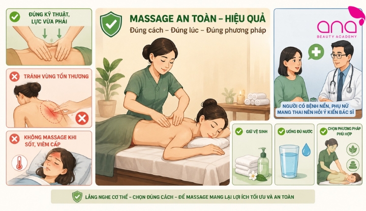 Lưu ý khi thực hiện kỹ thuật massage