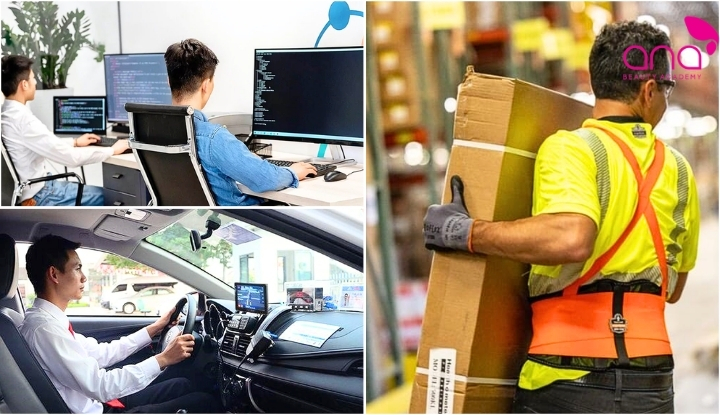 Những nhóm người có nguy cơ cao do ngồi lâu và làm việc nặng