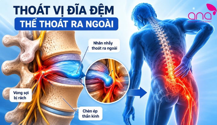 Thoát vị đĩa đệm thể thoát ra ngoài