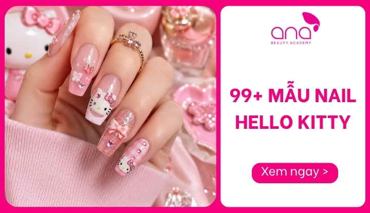 nail hello kitty
