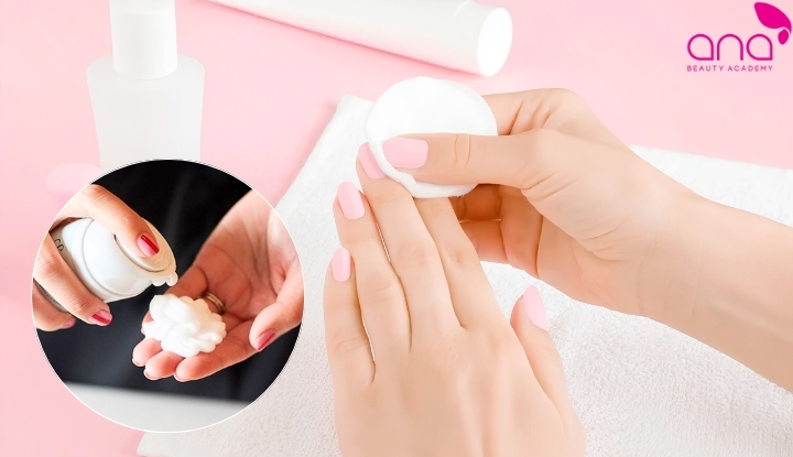 Tẩy sơn móng tay bằng bọt cạo râu