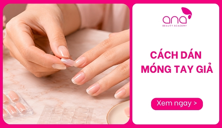 cách dán móng tay giả