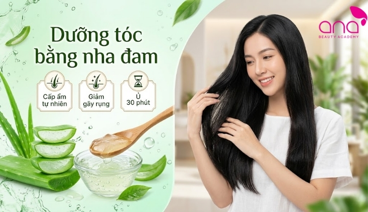 Dưỡng tóc bằng nha đam giúp tóc chắc khỏe