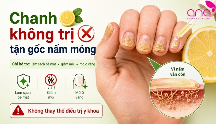 chanh hỗ trợ làm sạch móng