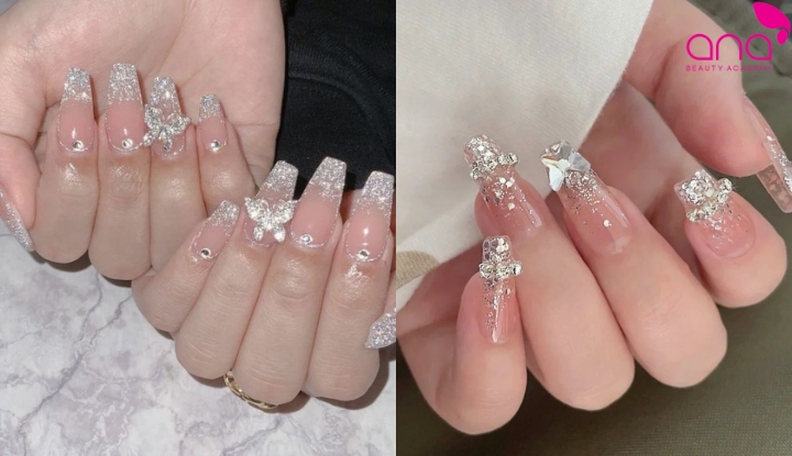 Charm nail lấp lánh