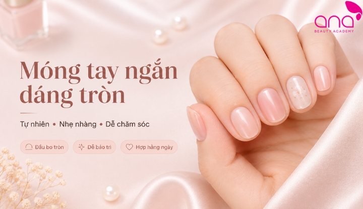 Dáng tròn tự nhiên, phù hợp với móng ngắn hằng ngày