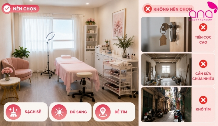 Địa điểm mở tiệm nail nhỏ