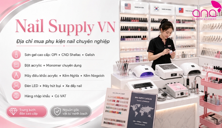 Nail Supply VN - Địa chỉ mua phụ kiện nail chuyên nghiệp