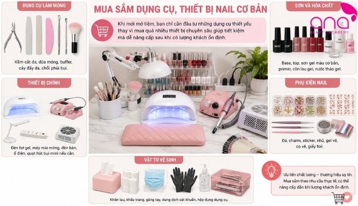 Dụng cụ mở tiệm nail