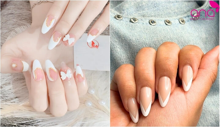 Nail French chữ V ở đầu móng