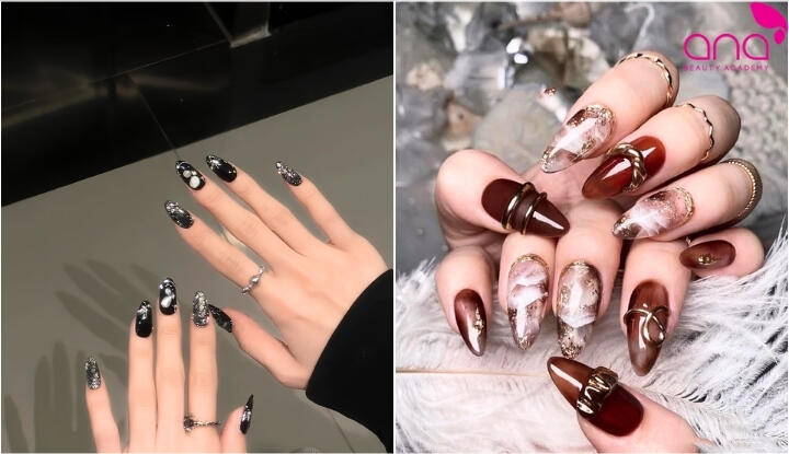 Nail nhọn tròn cá tính, hiện đại