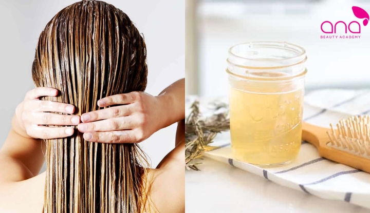 Gội tóc bằng giấm táo giúp làm sạch da đầu