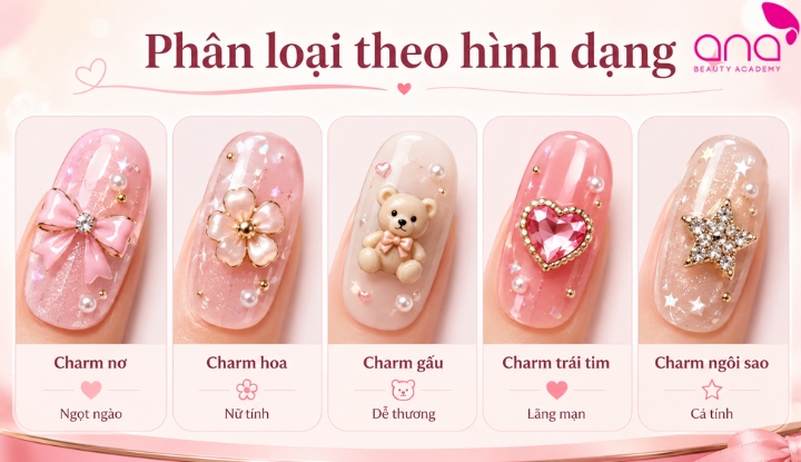 Hình dạng charm nail