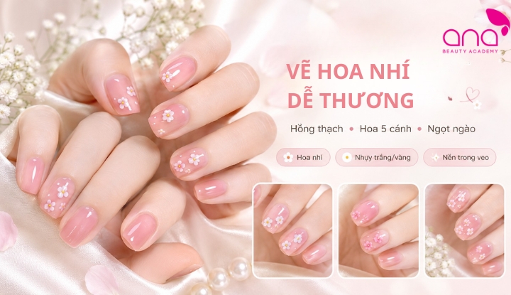 Vẽ hoa nhí dễ thương