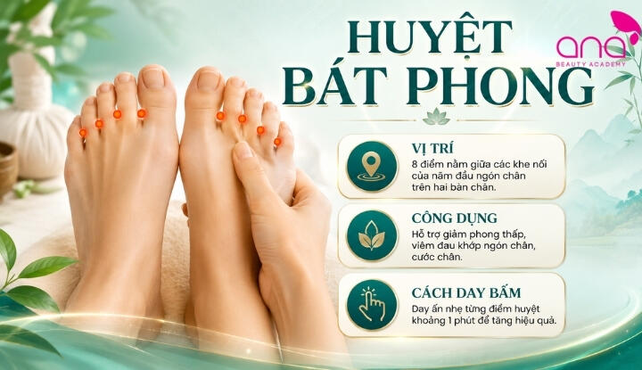 Huyệt Bát Phong 