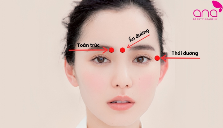 Huyệt đạo ở mặt trán quanh mắt