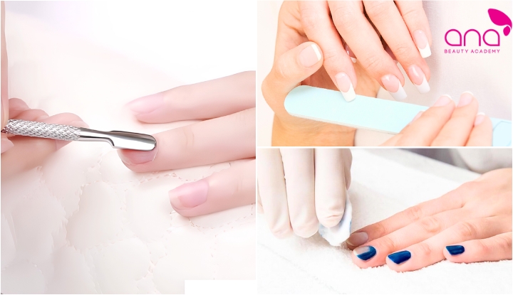 Làm sạch móng tay trước khi sơn gel