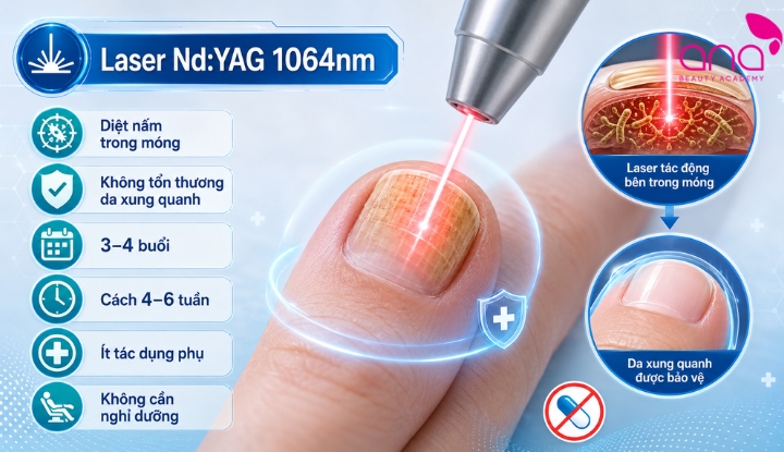 Công nghệ laser hỗ trợ điều trị móng tay bị nhiễm nấm