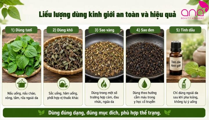 Liều dùng bài thuốc chữa bệnh từ cây kinh giới