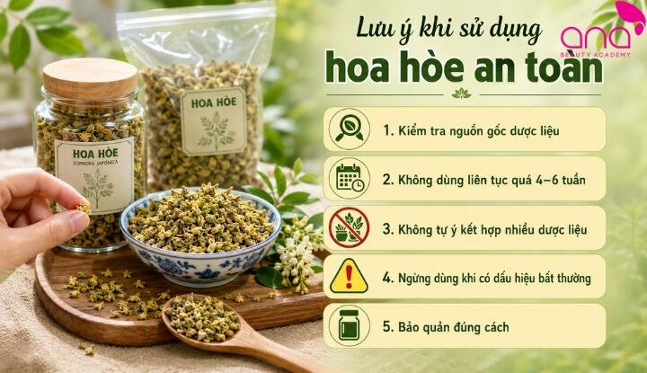 Lưu ý quan trọng khi dùng hoa hòe