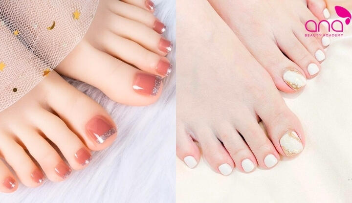 Mẫu nail chân thanh lịch cho dân văn phòng