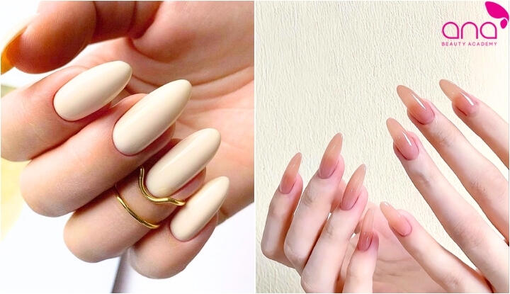 Nail nhọn tròn tối giản, thanh lịch