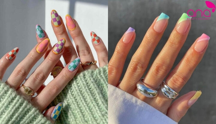  Mẫu nail màu pastel