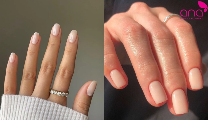 Nail nude sữa thanh lịch