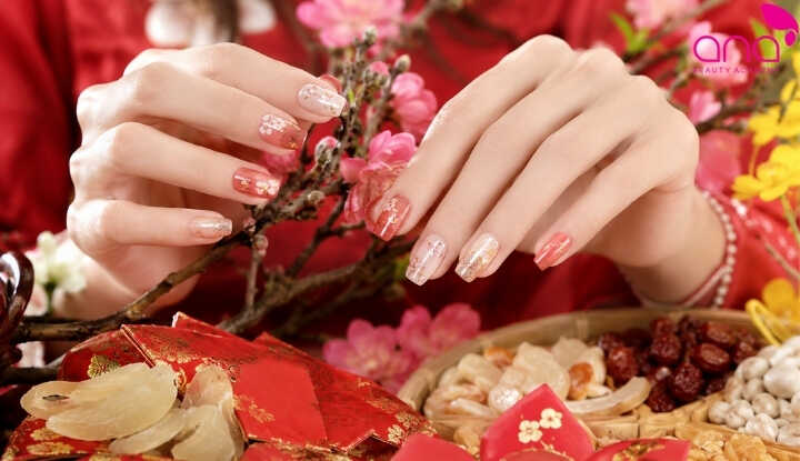 Mẫu nail Tết