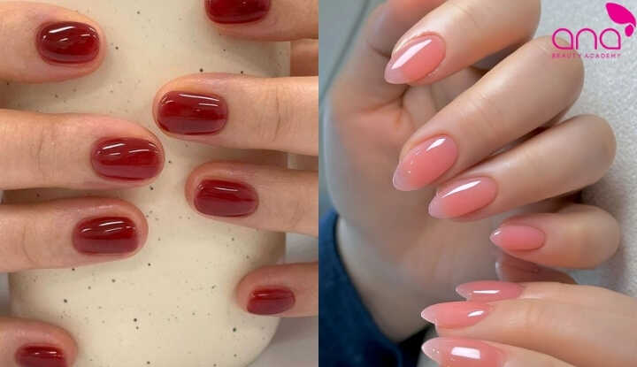Nail thạch bóng nhẹ