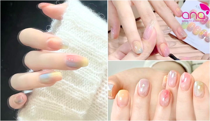 Ombre cầu vồng pastel