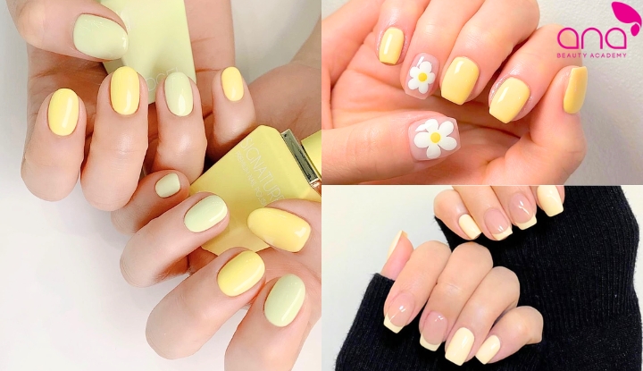 Màu vàng giúp bộ nail sáng hơn