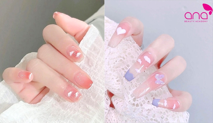 Hoạ tiết bầu trời mây trắng