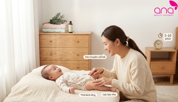 Lưu ý khi massage cho trẻ sơ sinh