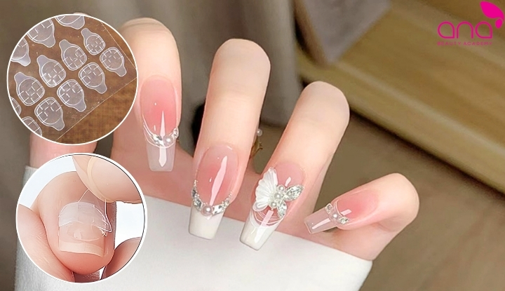 Dán móng tay giả bằng miếng dán silicon