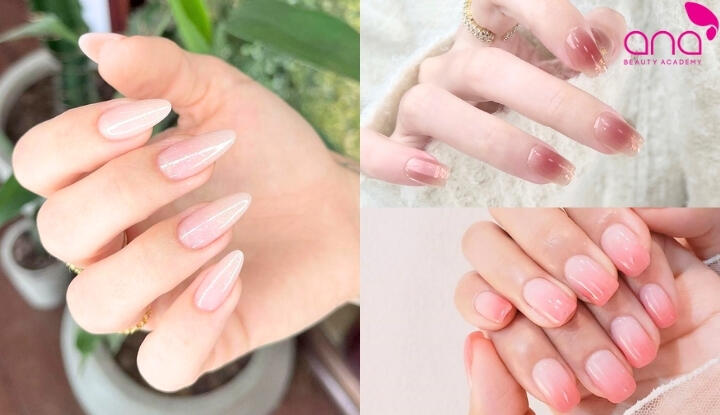 Top mẫu nail màu hồng trong trẻo