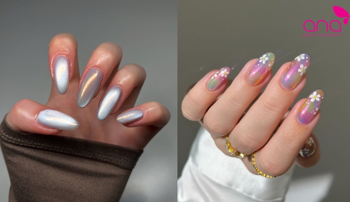 Nail chrome bắt sáng