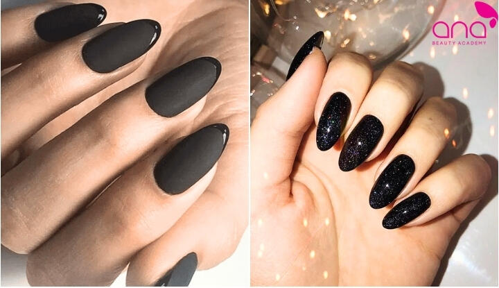 Các mẫu nail móng nhọn tròn theo màu sắc
