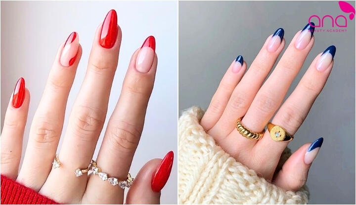 Mẫu nail móng nhọn tròn phù hợp từng tone da