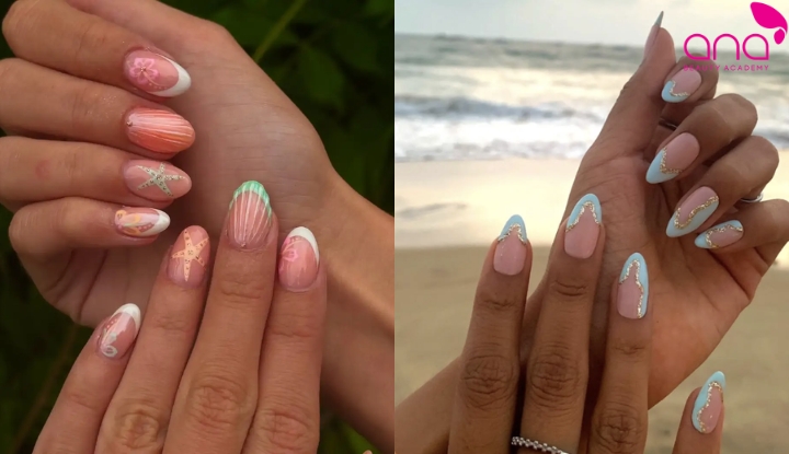 Nail French màu